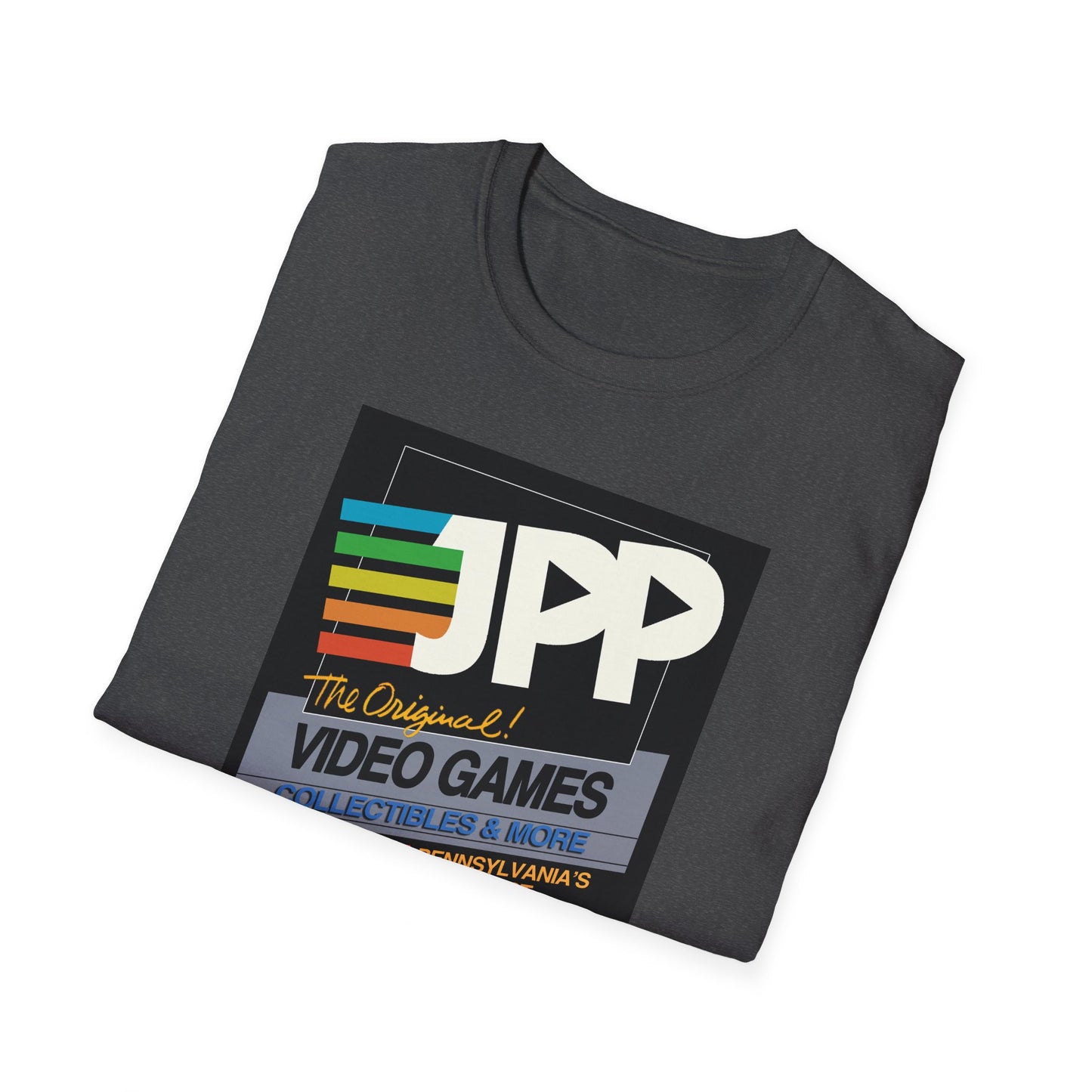 Just Press Play Unisex Softstyle T-Shirt - Black Box