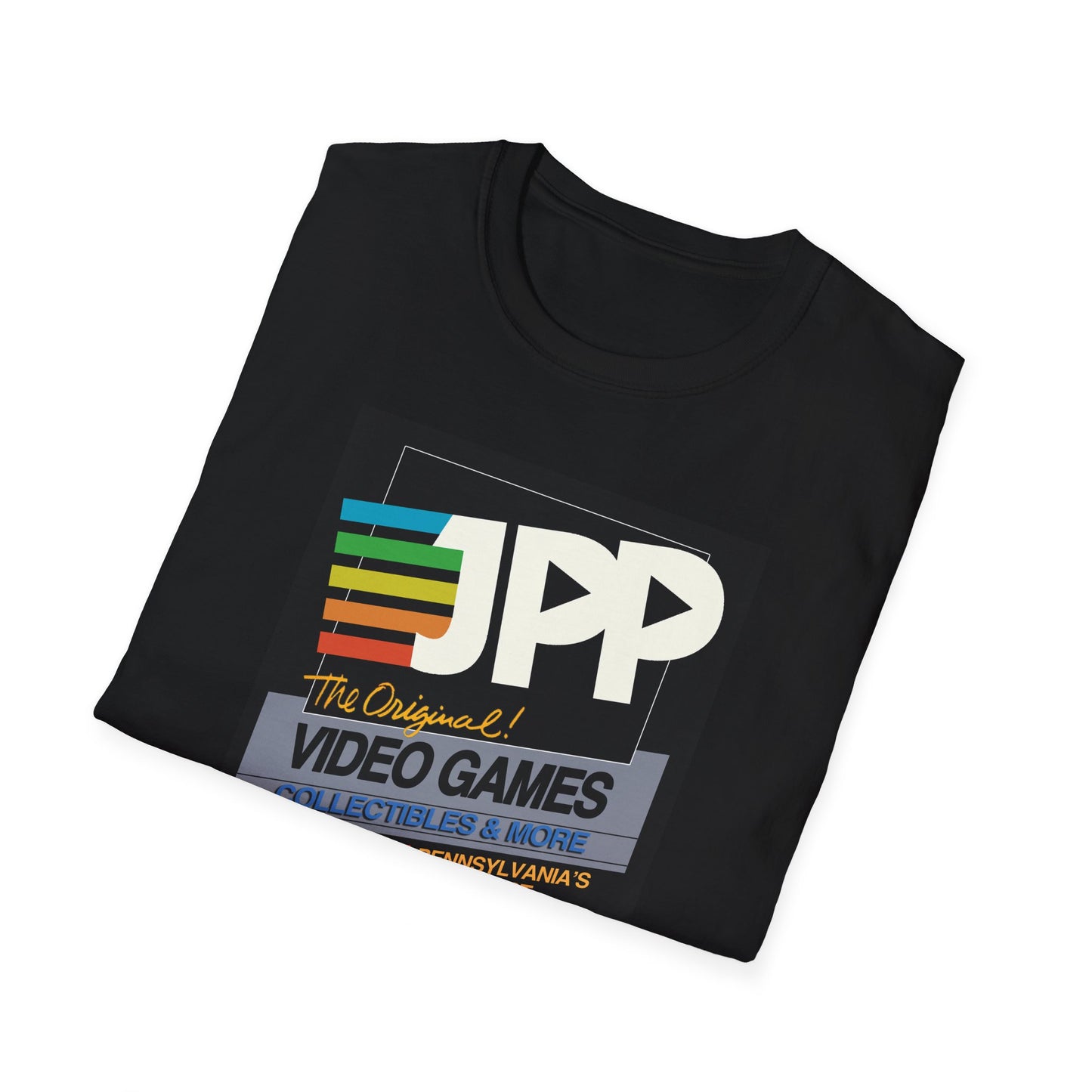 Just Press Play Unisex Softstyle T-Shirt - Black Box