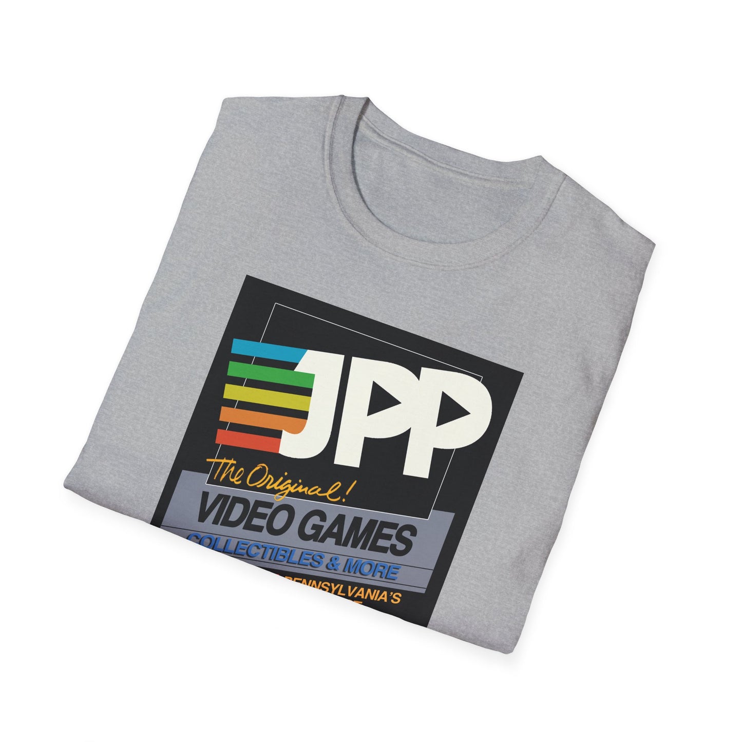 Just Press Play Unisex Softstyle T-Shirt - Black Box