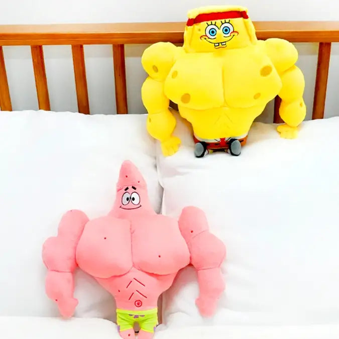SpongeBob SquarePants Muscle Patrick Star - 12" Plush Stuffed Toy - K-Wonderland