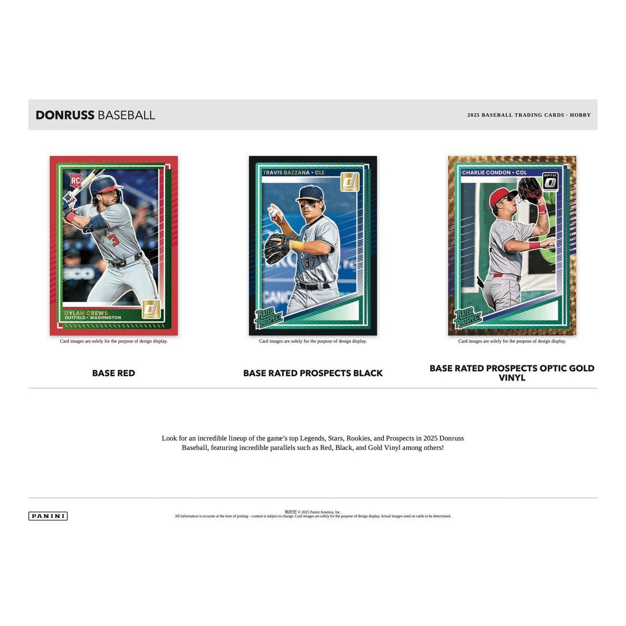 2025 Donruss MLB Baseball Hobby Pack - 8 Cards - Panini