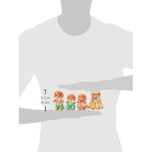 Calico Critters Toy Poodle Family Doll Set - 4 Puppy Dog Figures - Epoch Everlasting Play