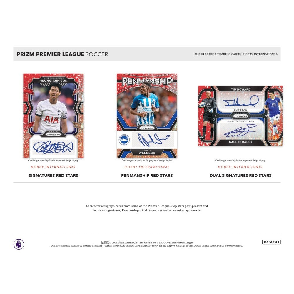 2023-24 Prizm Premier League EPL Soccer Hobby International Pack - 5 Trading Cards - Panini