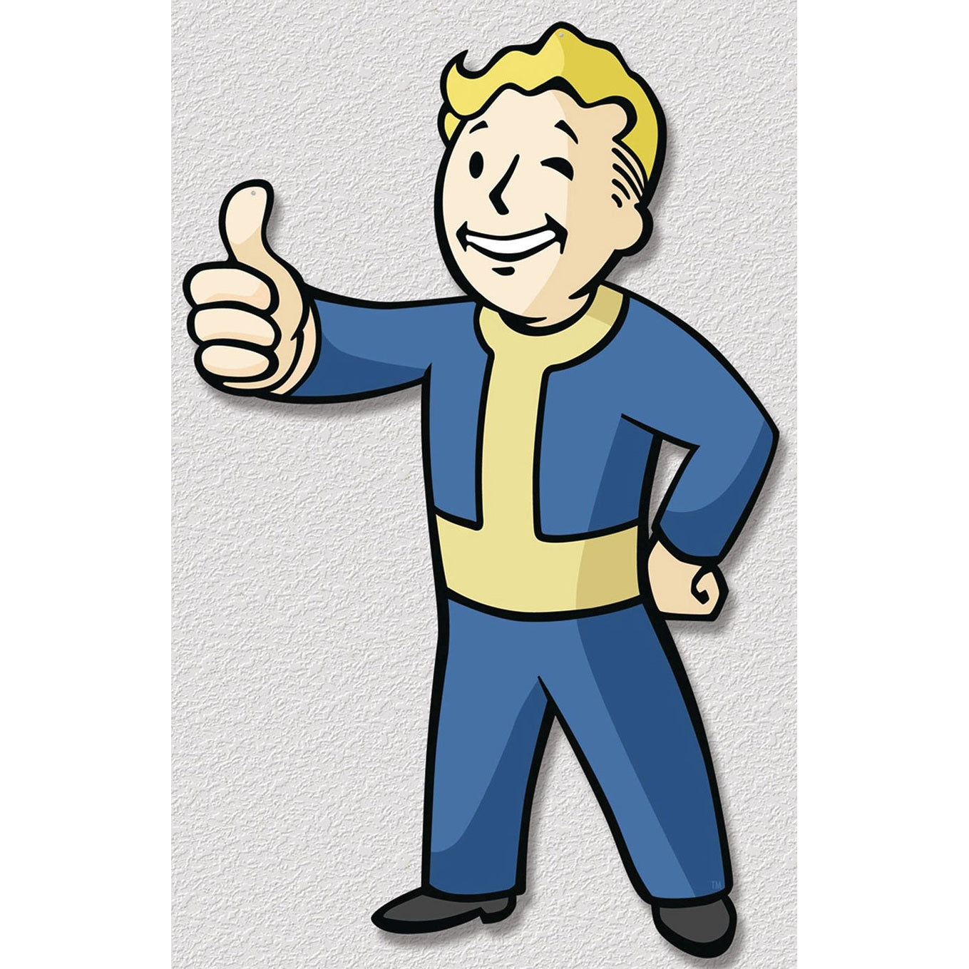 Fallout Vault Boy Die-Cut Metal Sign - Fanwraps - Previews Exclusive!