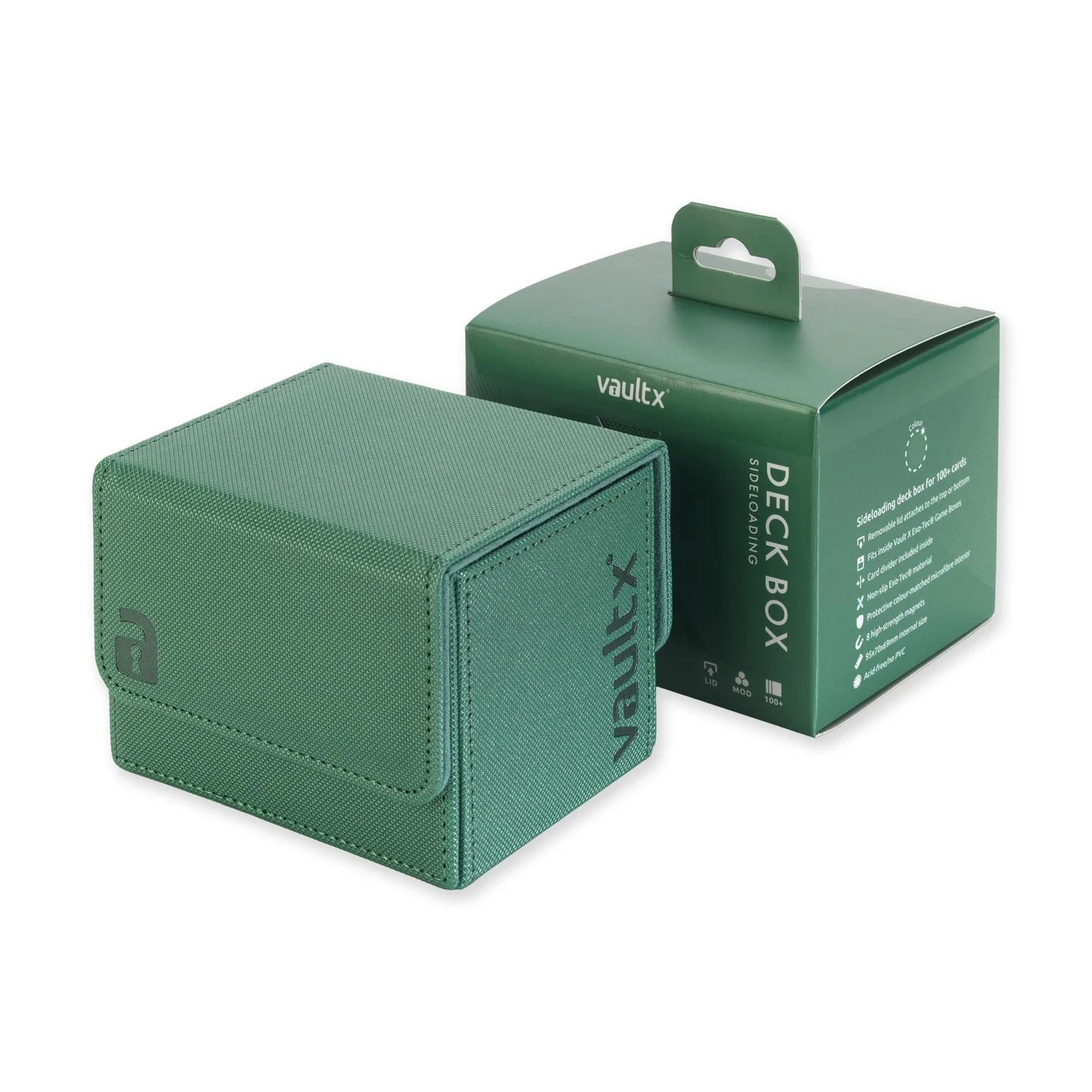 Vault X Sideloading TCG Deck Box - Exo-Tec - Metallic Green, Holds
