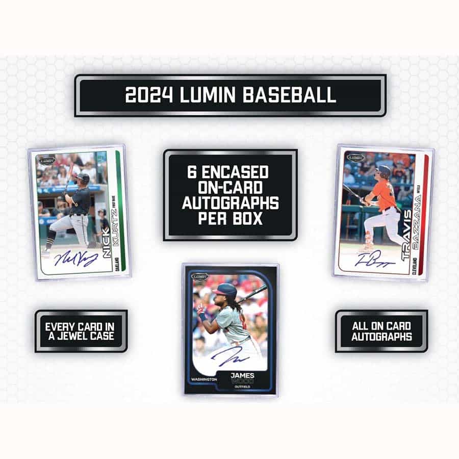 2024 Lumin Baseball Hobby Box - 6 On-Card Autographs - Pulse
