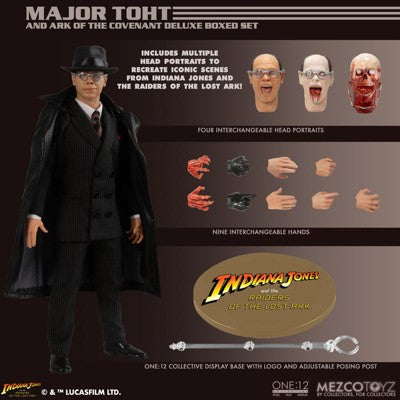 Indiana Jones Major Toht and Ark of the Covenant Deluxe Boxed Set - Mezco Toyz One:12 Collective