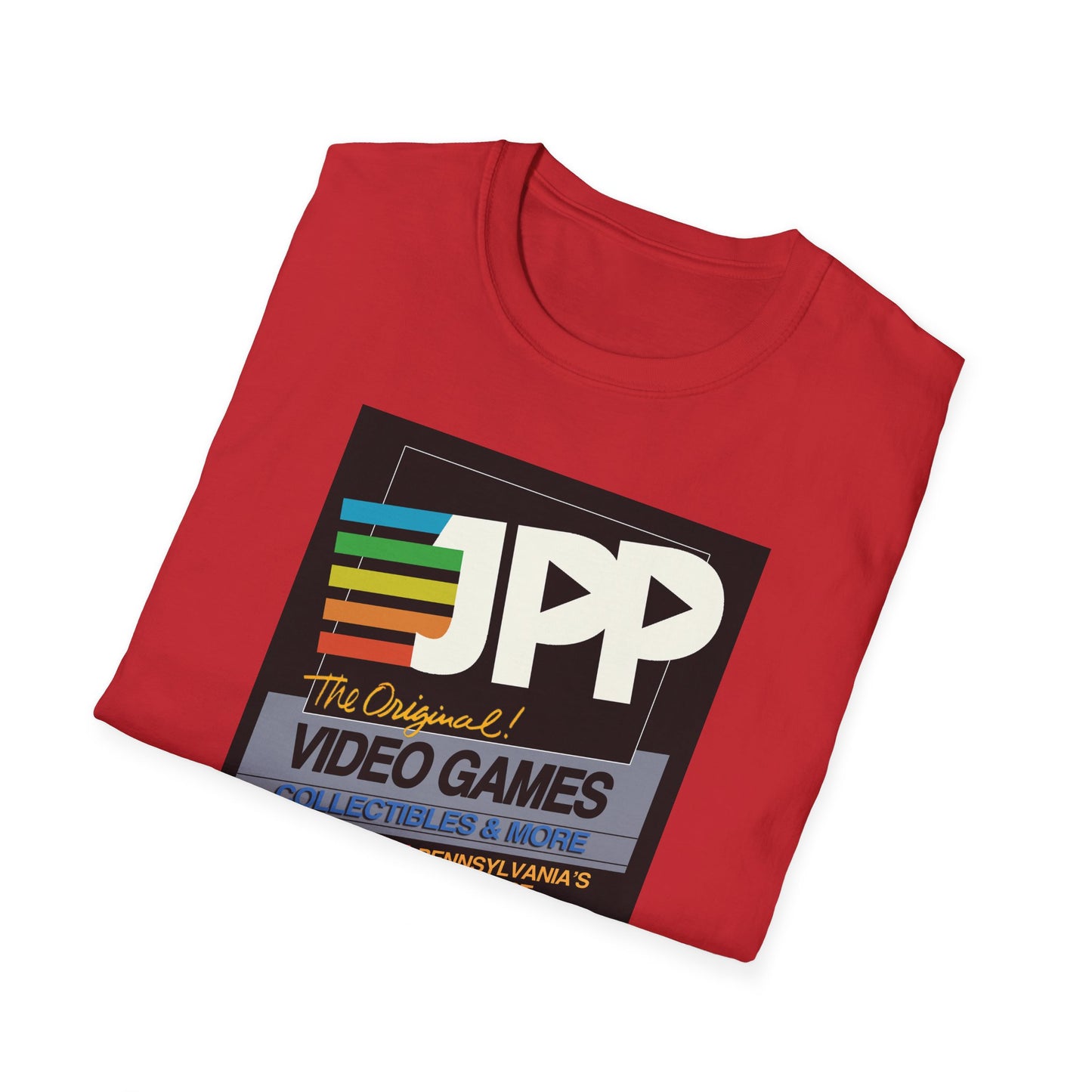 Just Press Play Unisex Softstyle T-Shirt - Black Box