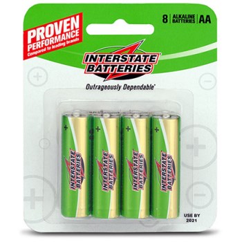 1.5V AA Alkaline Battery 8 Pack - Interstate