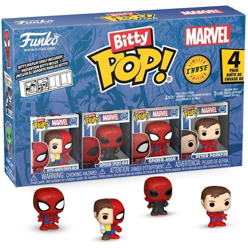Marvel Spider-Man Series 4 Parker Split Vinyl Figure 4-Pack - Funko - Bitty POP!
