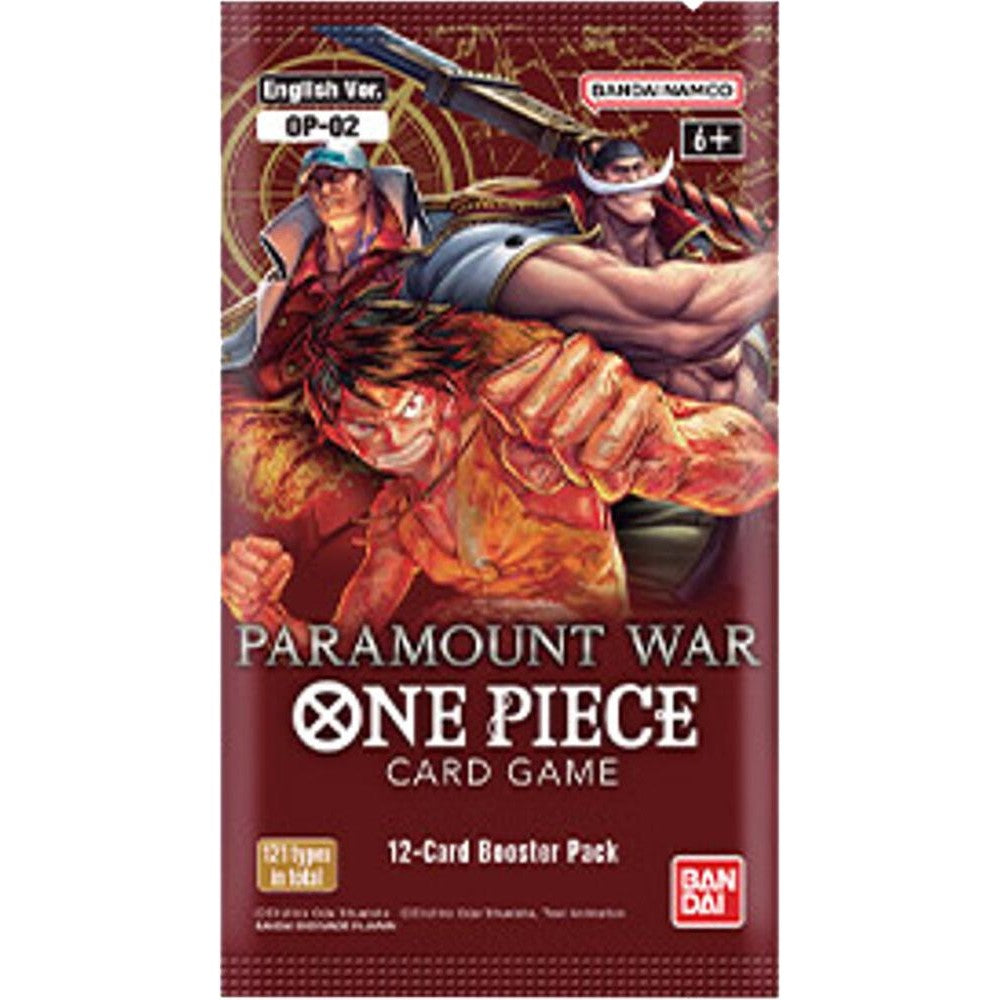 One Piece TCG Paramount War OP-02 Booster Pack - Contains 12 Cards - Bandai