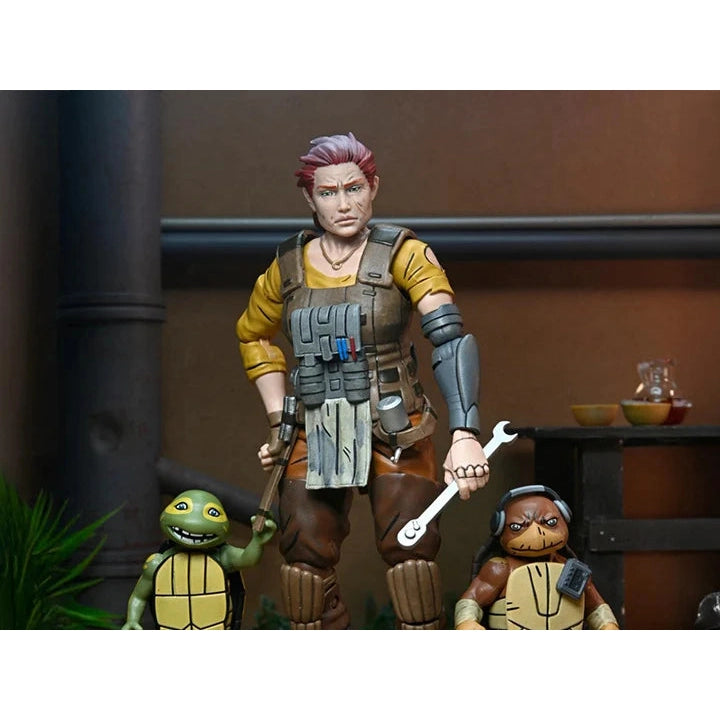 Teenage Mutant Ninja Turtles: The Last Ronin The Lost Years Grammy April with Baby Yi & Moja Action Figure Set - NECA