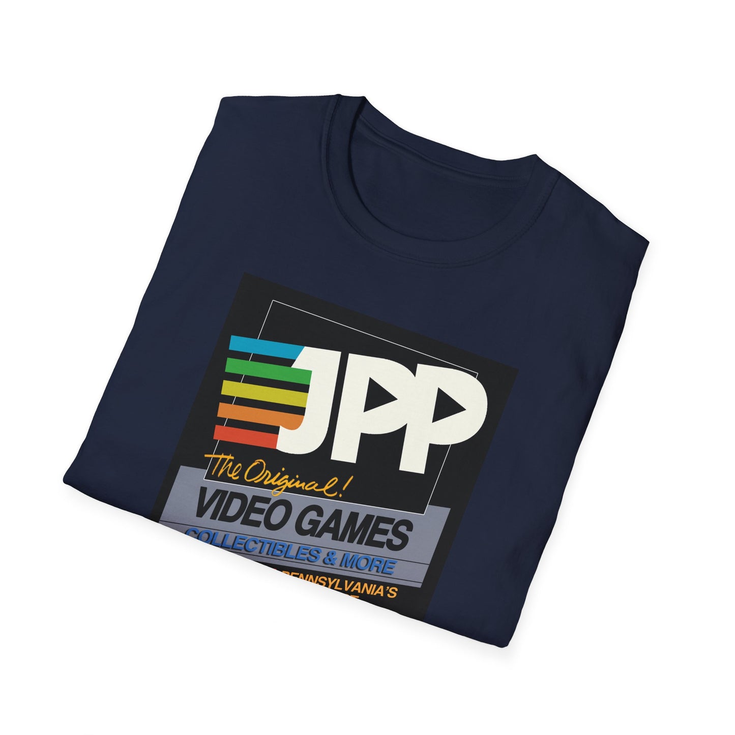 Just Press Play Unisex Softstyle T-Shirt - Black Box
