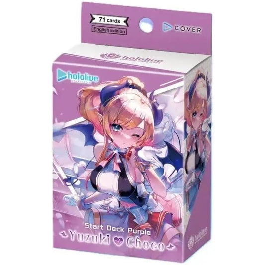 Hololive OCG Start Deck Purple Yuzuki Choco - 71 Cards, English Edition - Cover Corporation