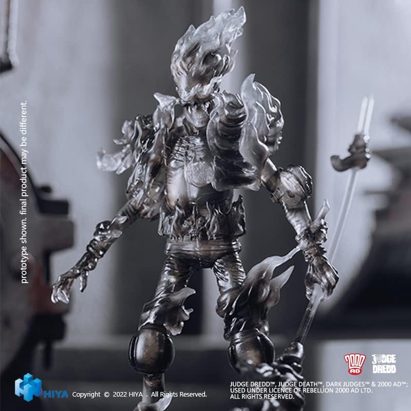 Judge Dredd Judge Fire Black & White Action Figure - Hiya Toys - Previews Exclusive!