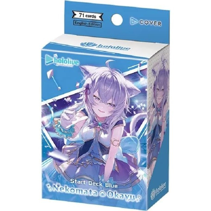 Hololive OCG Start Deck Blue Nekomata Okayu - 71 Cards, English Edition - Cover Corporation