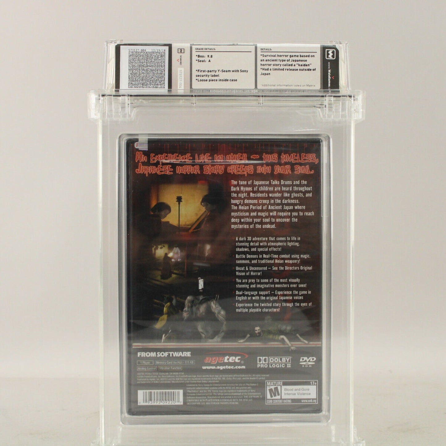 Kuon Sony PlayStation 2 PS2 2004 Agetec New Factory Sealed Wata Graded 9.8 A