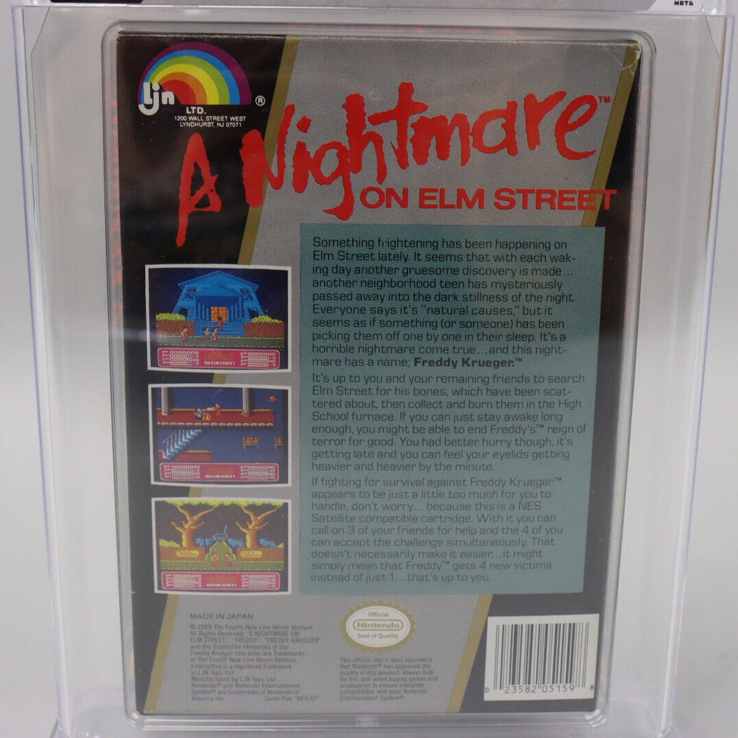A Nightmare on Elm Street Nintendo NES 1990 CIB Complete Wata Graded 8.5