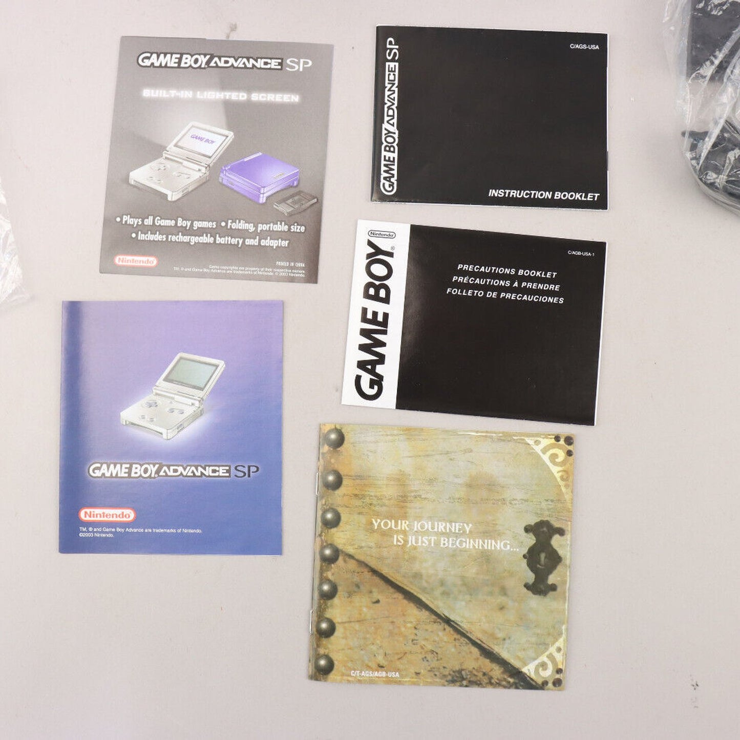 Nintendo Game Boy Advance GBA SP Handheld System Onyx Black EX+ CIB w/NM Screen!