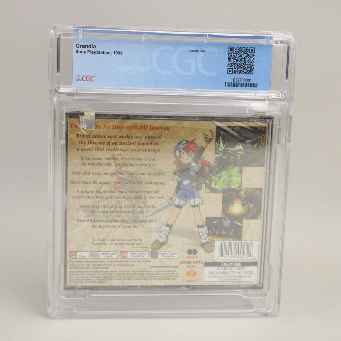 Grandia Sony PlayStation PS1 PSX 1999 Black Label New Sealed CGC Graded 9.2 A