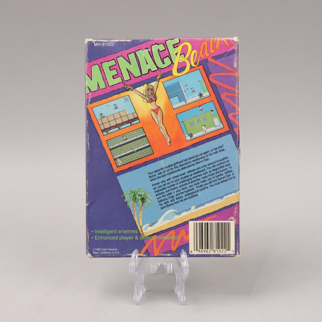 Menace Beach Nintendo NES Unlicensed 1990 Color Dreams CIB w/Manual & Box
