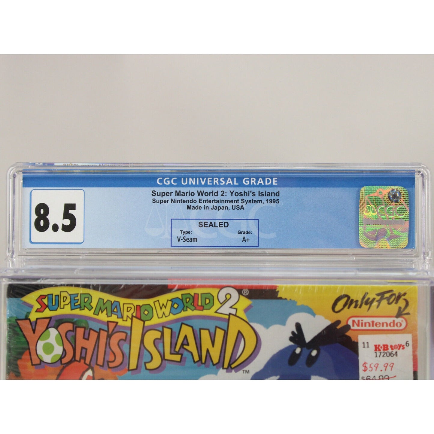 Super Mario World 2: Yoshi's Island Nintendo SNES New CGC Graded 8.5 A+ VGA Wata