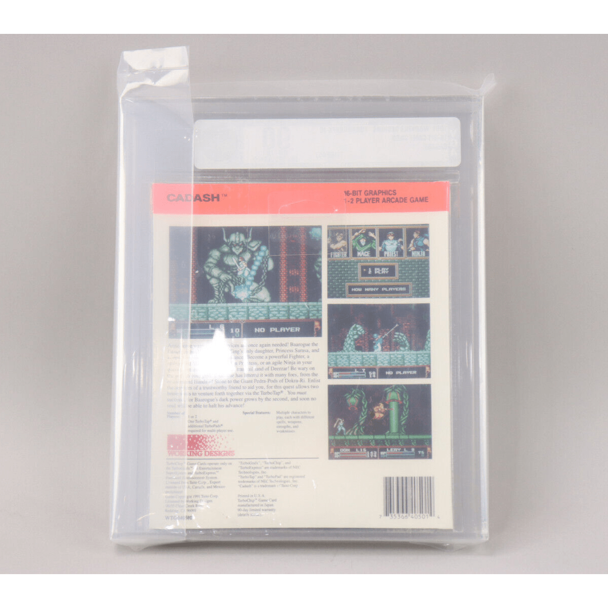 Cadash TurboGrafx-16 TG16 Working Designs Sealed VGA Gold 90 NM+/MT Uncirculated