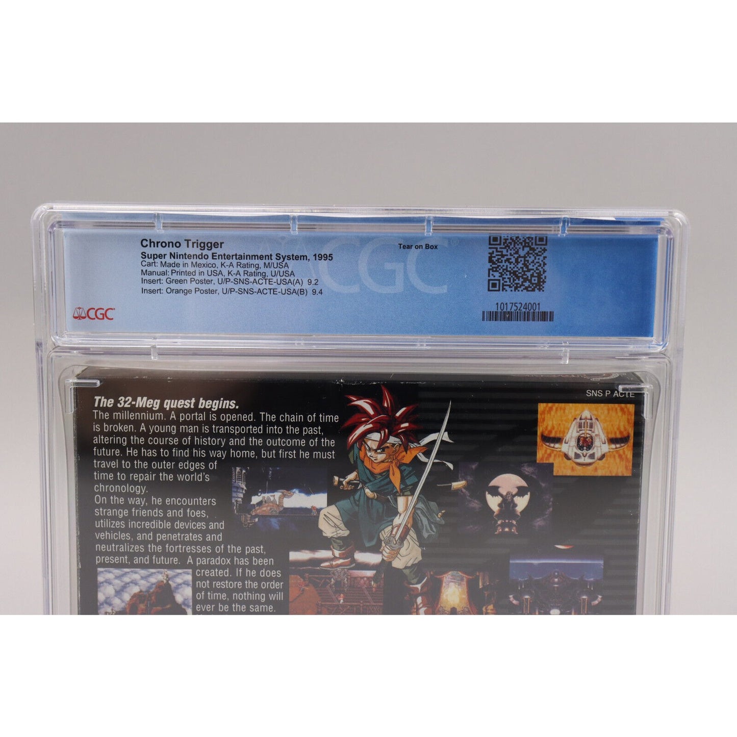 Chrono Trigger Super Nintendo SNES 1995 Squaresoft CIB Complete CGC Graded 8.0