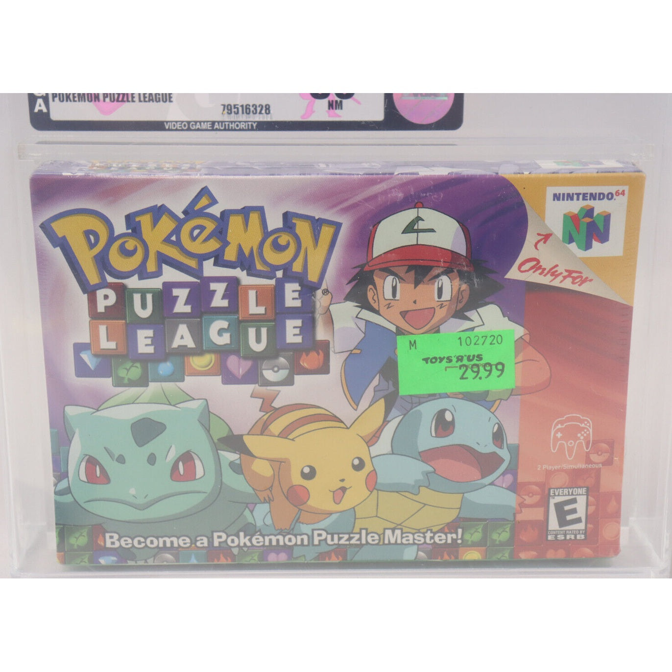 Pokemon Puzzle League Nintendo N64 2001 New Factory Sealed VGA Graded 80+ NM