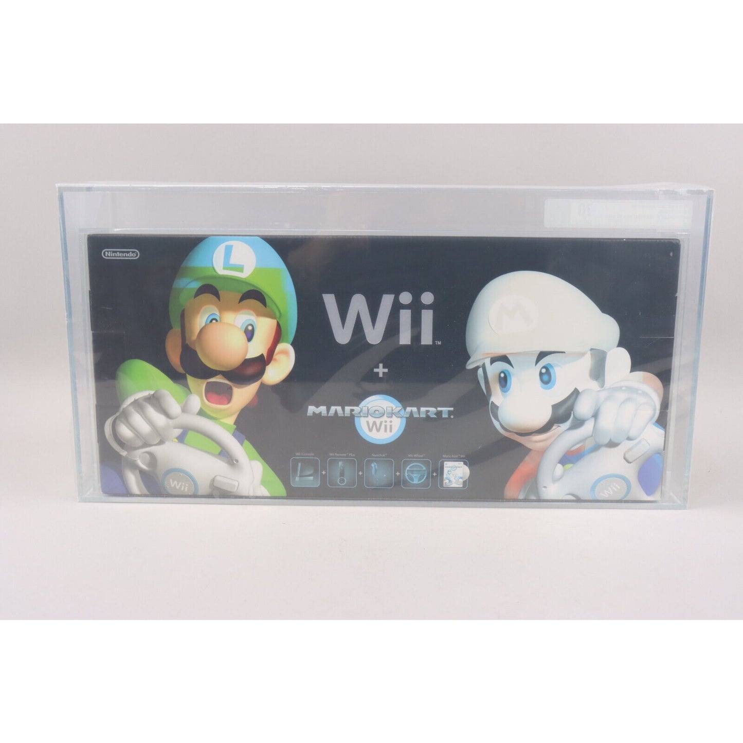 Brand New VGA Graded Black 2011 Nintendo Wii System Bundle w/Mario Kart Q70 EX+