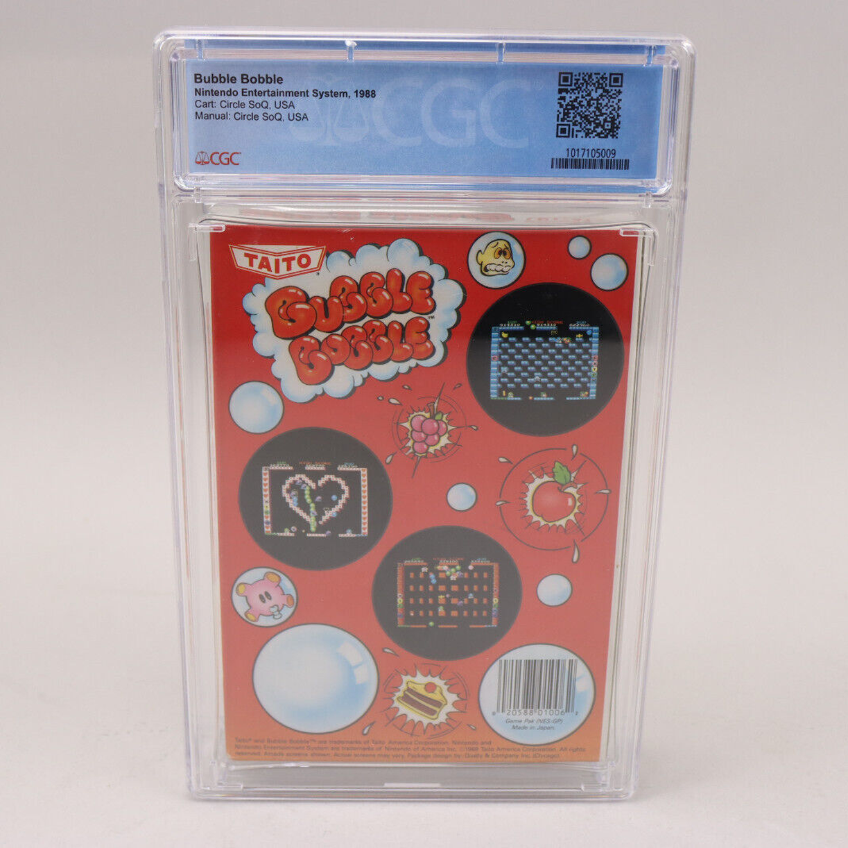 Bubble Bobble Nintendo NES 1988 CIB Complete in Box w/Manual CGC Graded 8.5