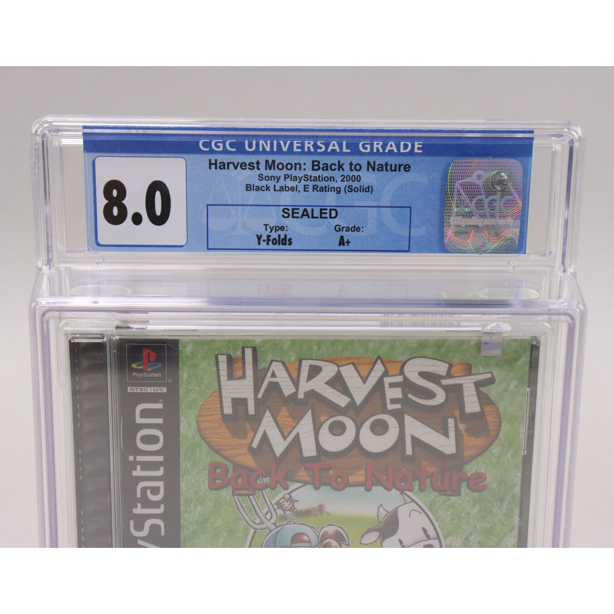 Harvest Moon: Back to Nature Sony PlayStation PS1 PSX Black Sealed CGC 8.0 A+