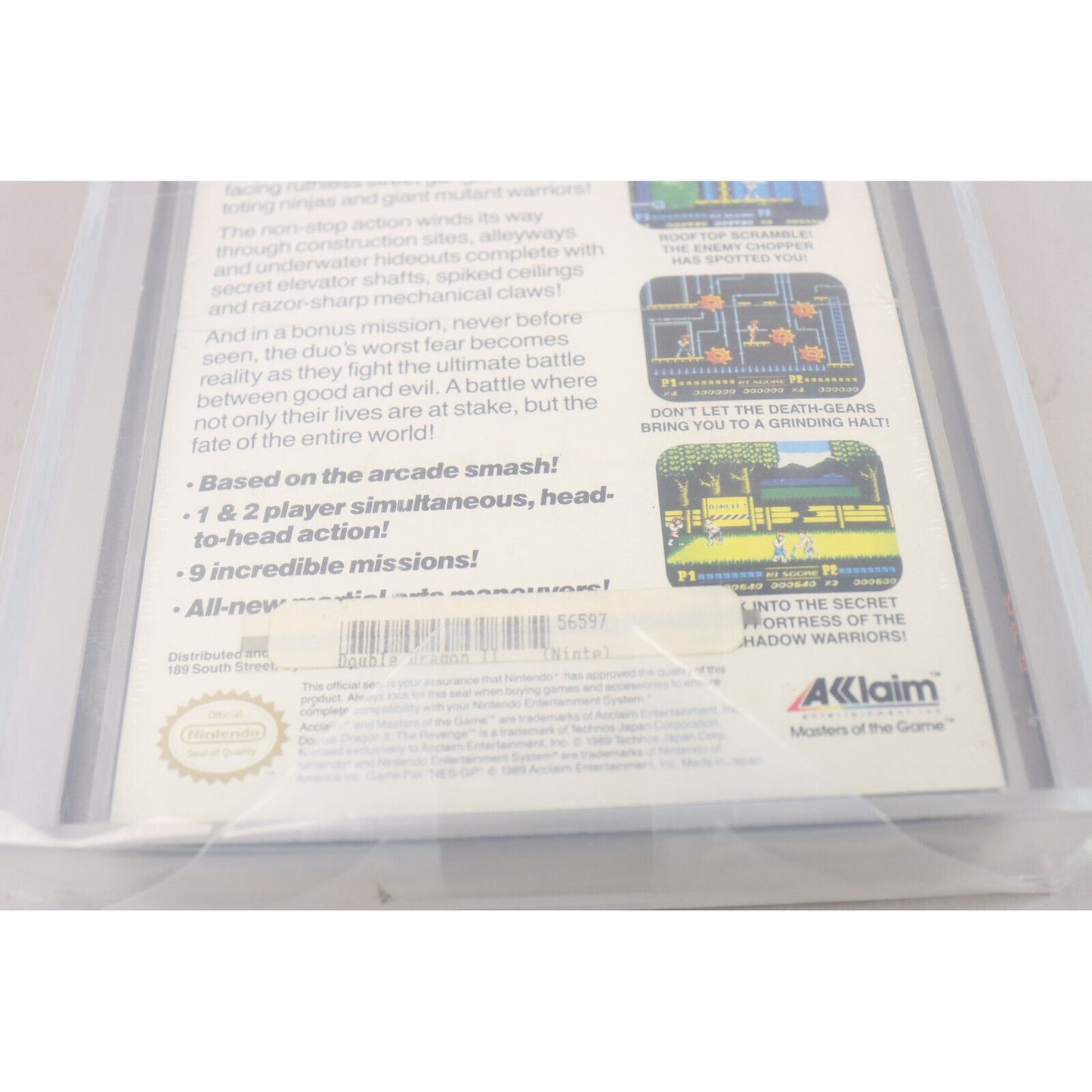 Double Dragon II: The Revenge Nintendo NES 1990 Acclaim Sealed VGA 75+ EX+/NM
