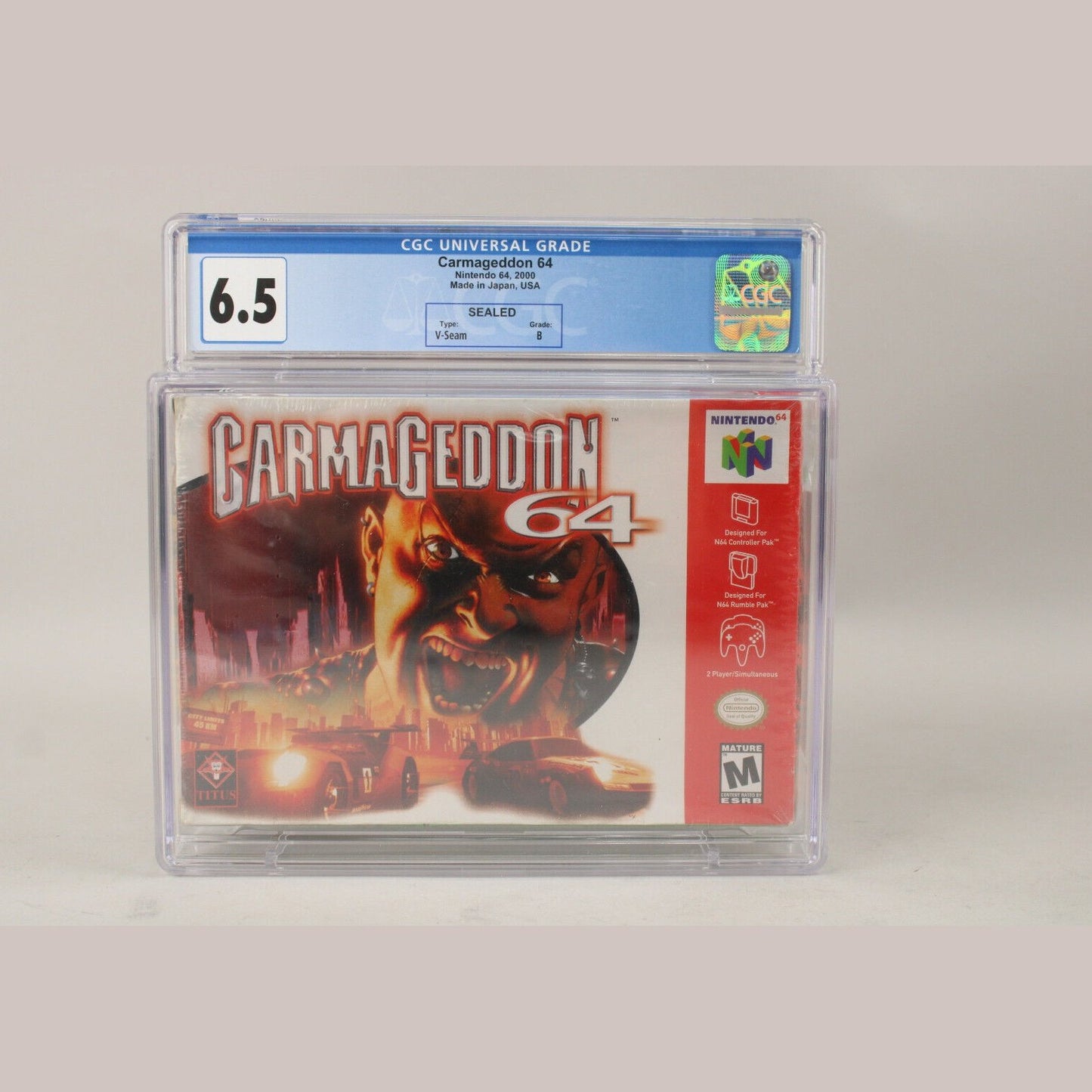 Carmageddon 64 Nintendo N64 New Sealed CGC Graded 6.5 B Ex. Low Pop! VGA Wata