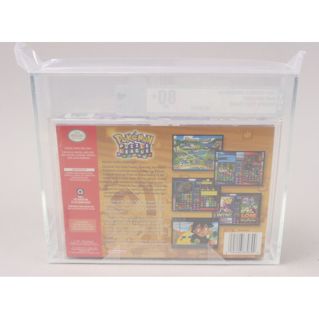 Pokemon Puzzle League Nintendo N64 2001 New Factory Sealed VGA Graded 80+ NM