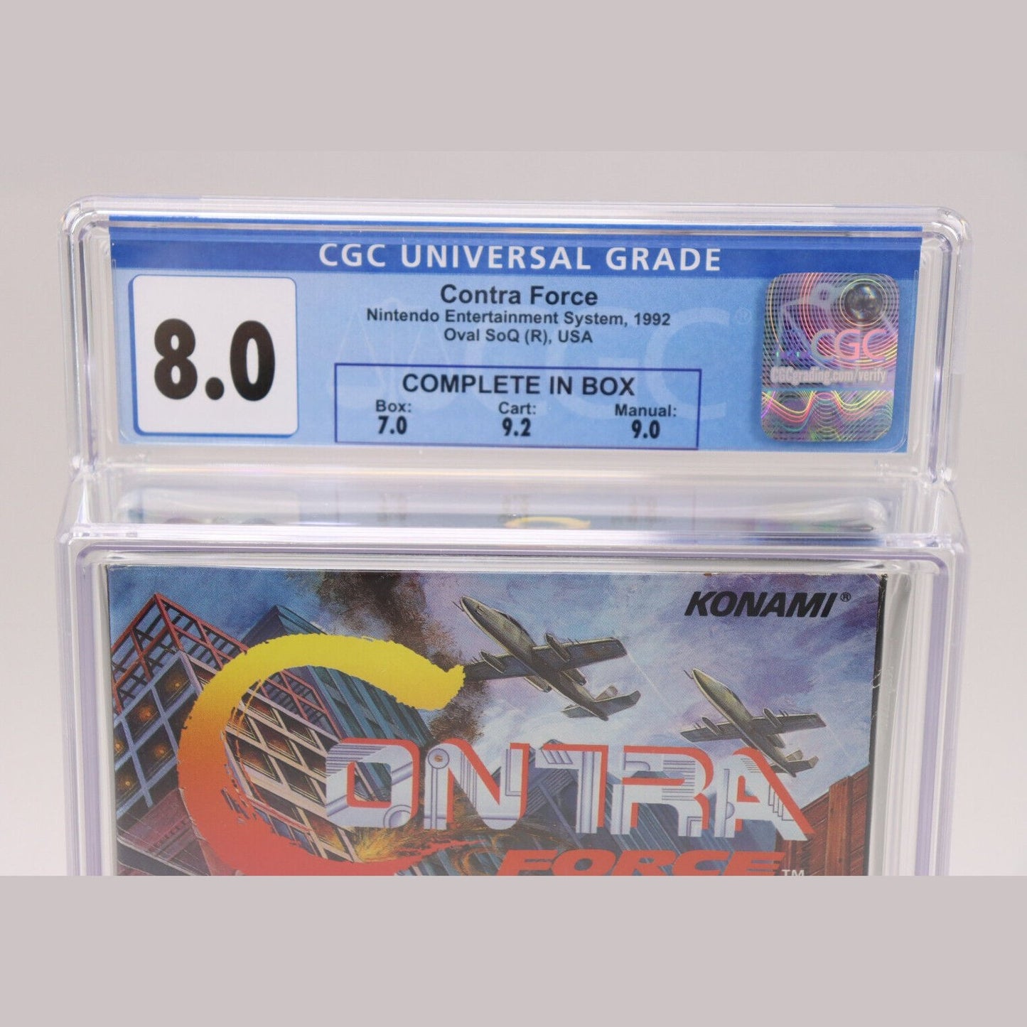 Contra Force Nintendo NES 1992 Konami CIB Complete in Box CGC Graded 8.0