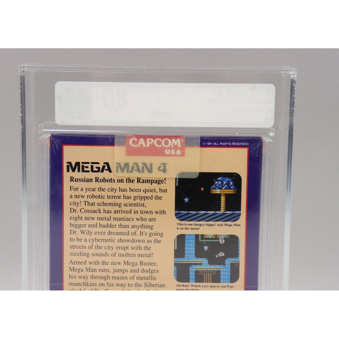 Mega Man 4 Nintendo NES 1992 Capcom New Factory Sealed H-Seam VGA Graded 80+ NM