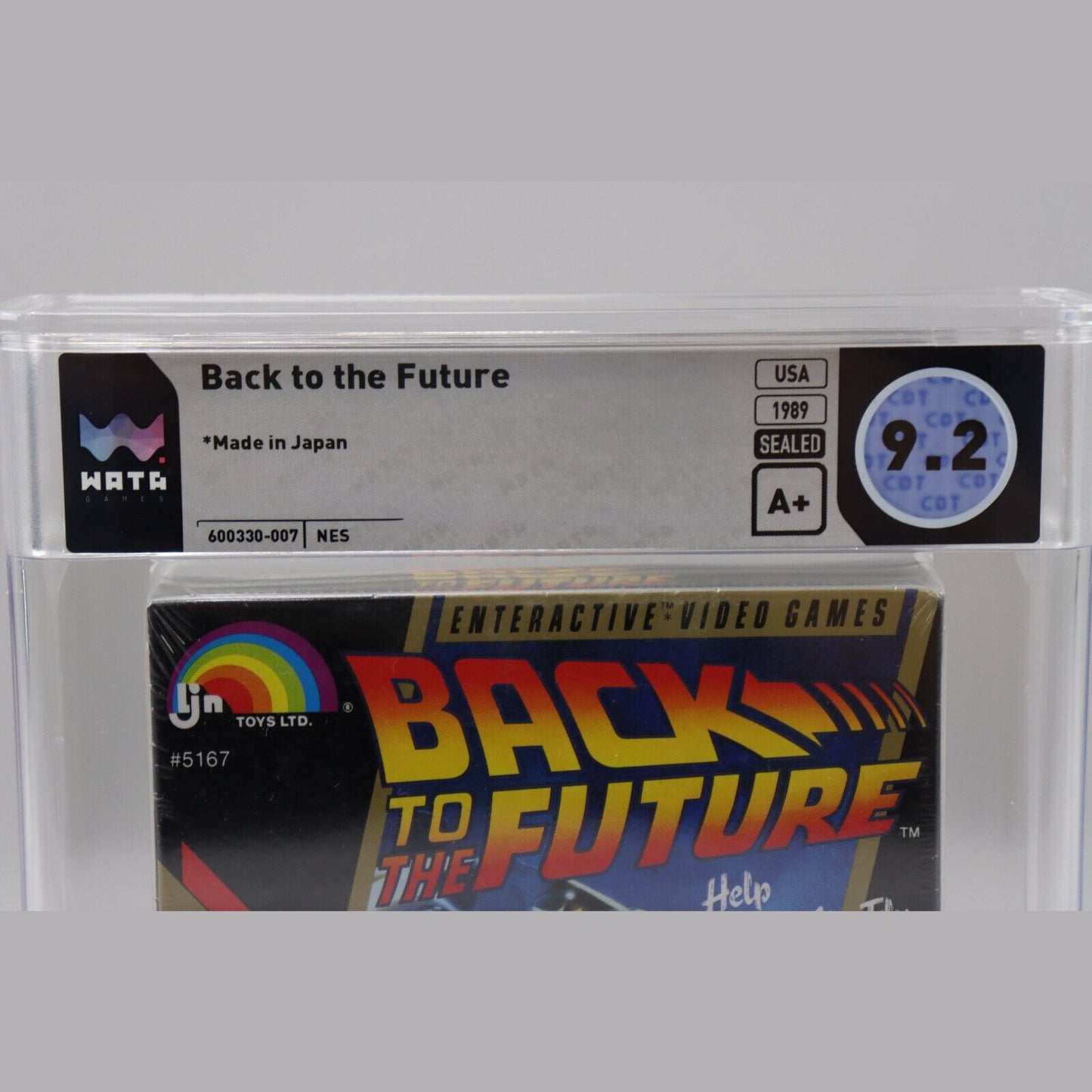 Back to the Future Nintendo NES New Factory Sealed H-Seam Wata Graded 9.2 A+