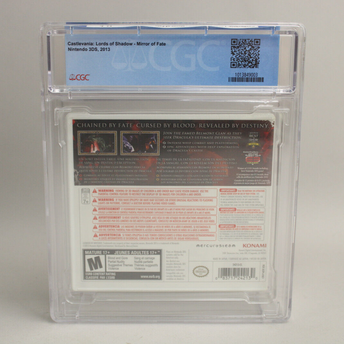 Castlevania Lords of Shadow Mirror of Fate Nintendo 3DS Sealed CGC Graded 9.6 A+