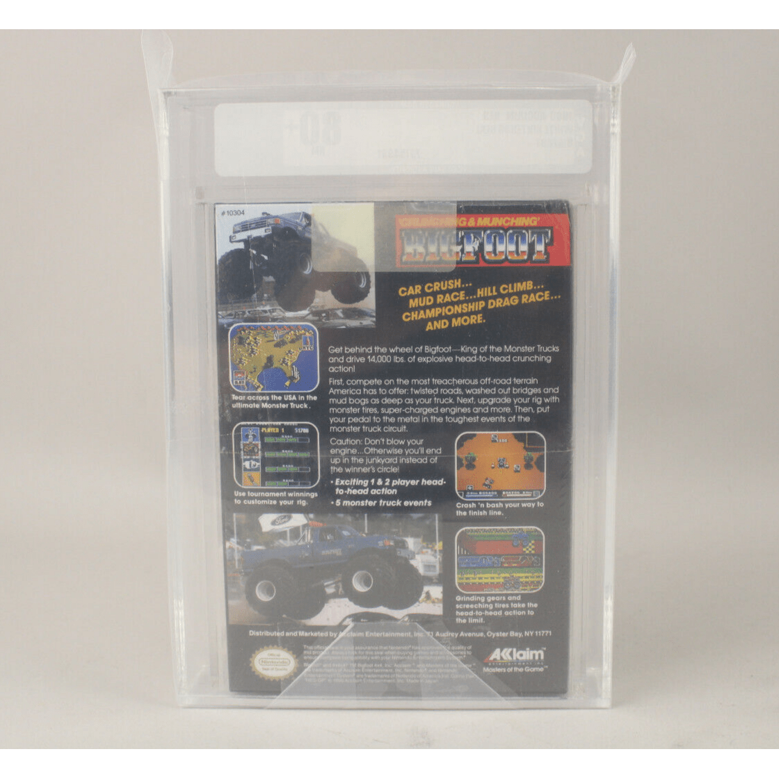 Bigfoot Nintendo NES 1990 Acclaim New Factory Sealed VGA Graded 80+ NM