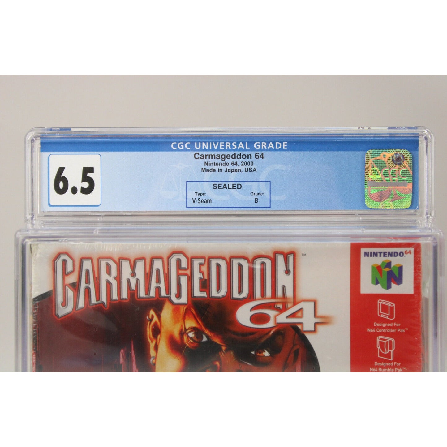 Carmageddon 64 Nintendo N64 New Sealed CGC Graded 6.5 B Ex. Low Pop! VGA Wata