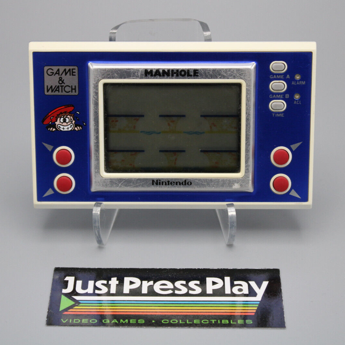 1983 Nintendo Game & Watch Manhole NH-103 Handheld Game Working w 1983 Nintendo Game & Watch Manhole NH-103 Handheld Game Working w