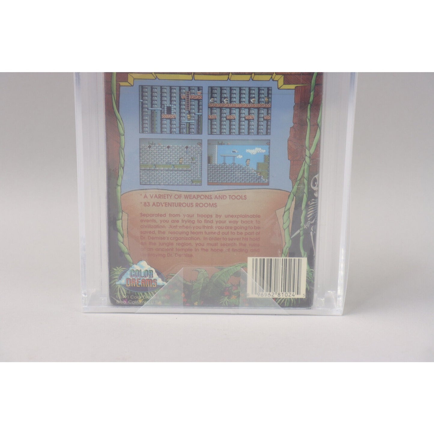 Secret Scout in the Temple of Demise NES Unlicensed 1991 Color Dreams VGA 85 NM