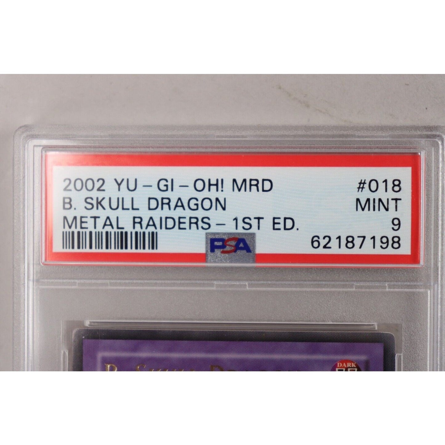 Yu-Gi-Oh MRD Metal Raiders #18 B. Skull Dragon 1st Ed. PSA Graded 9 MINT 2002