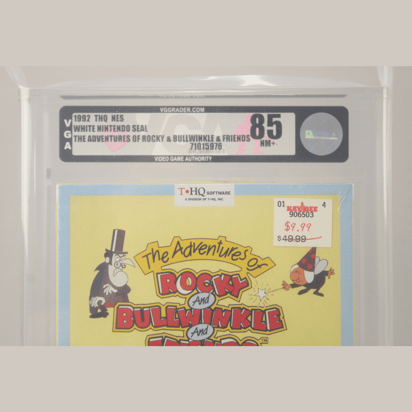 Adventures of Rocky & Bullwinkle & Friends Nintendo NES Sealed VGA Graded 85 NM+