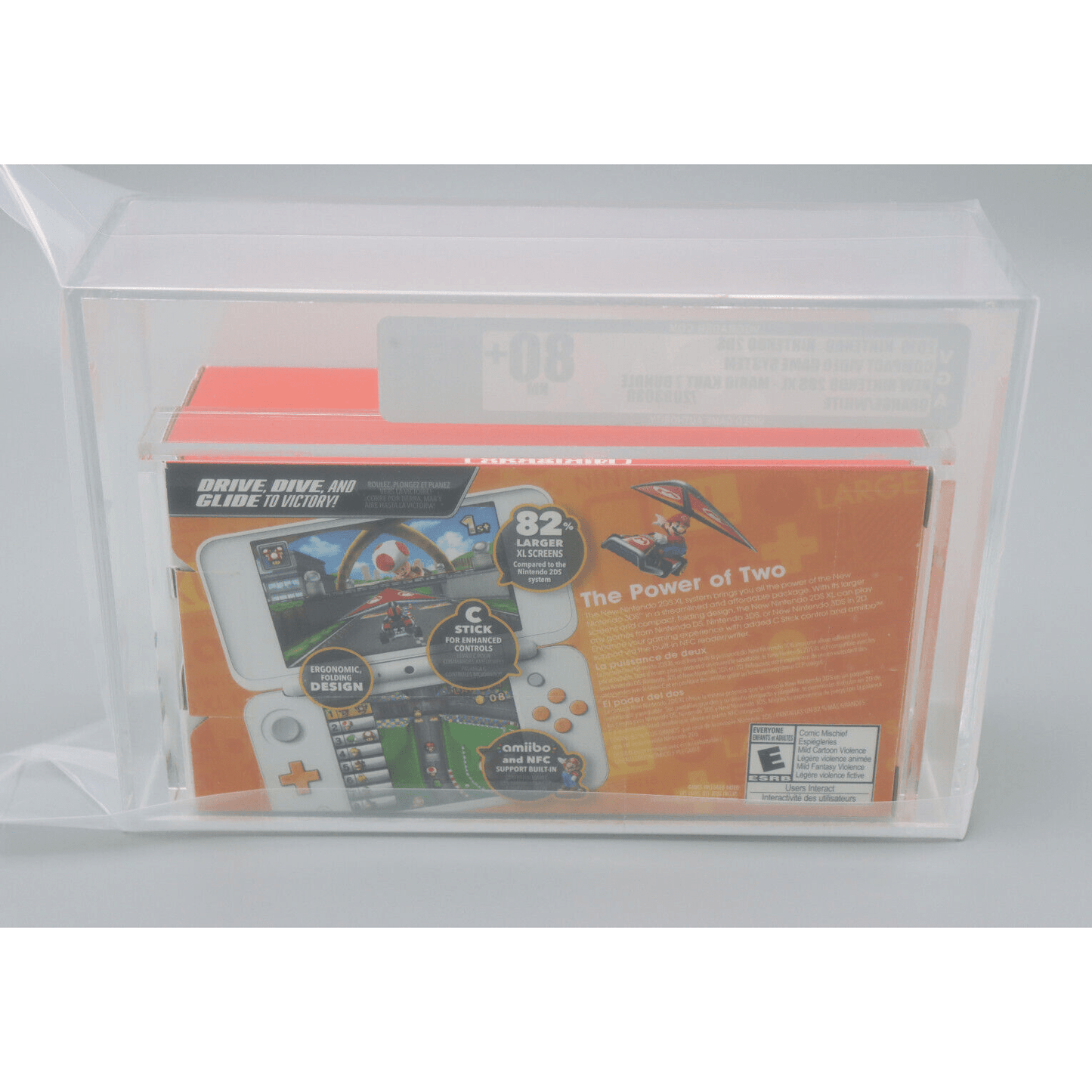 New Nintendo 2DS XL Mario Kart 7 Orange/White Game Console Bundle NIB VGA 80+ NM