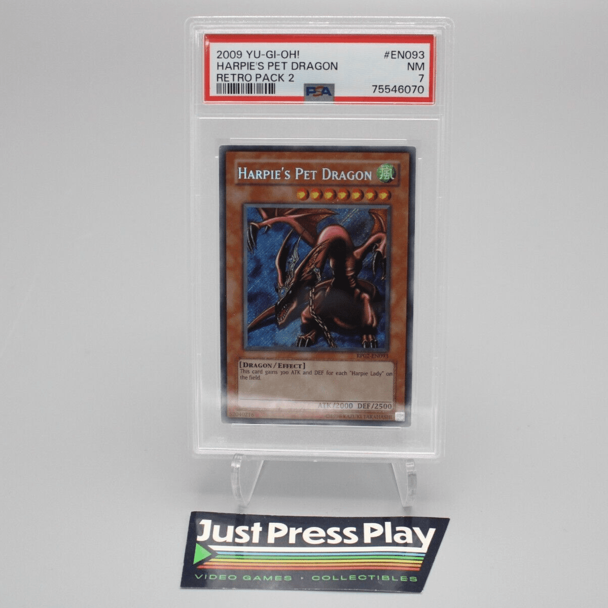 Yu-Gi-Oh Retro Pack 2 #EN093 Harpie's Pet Dragon PSA Graded 7 NM 2009