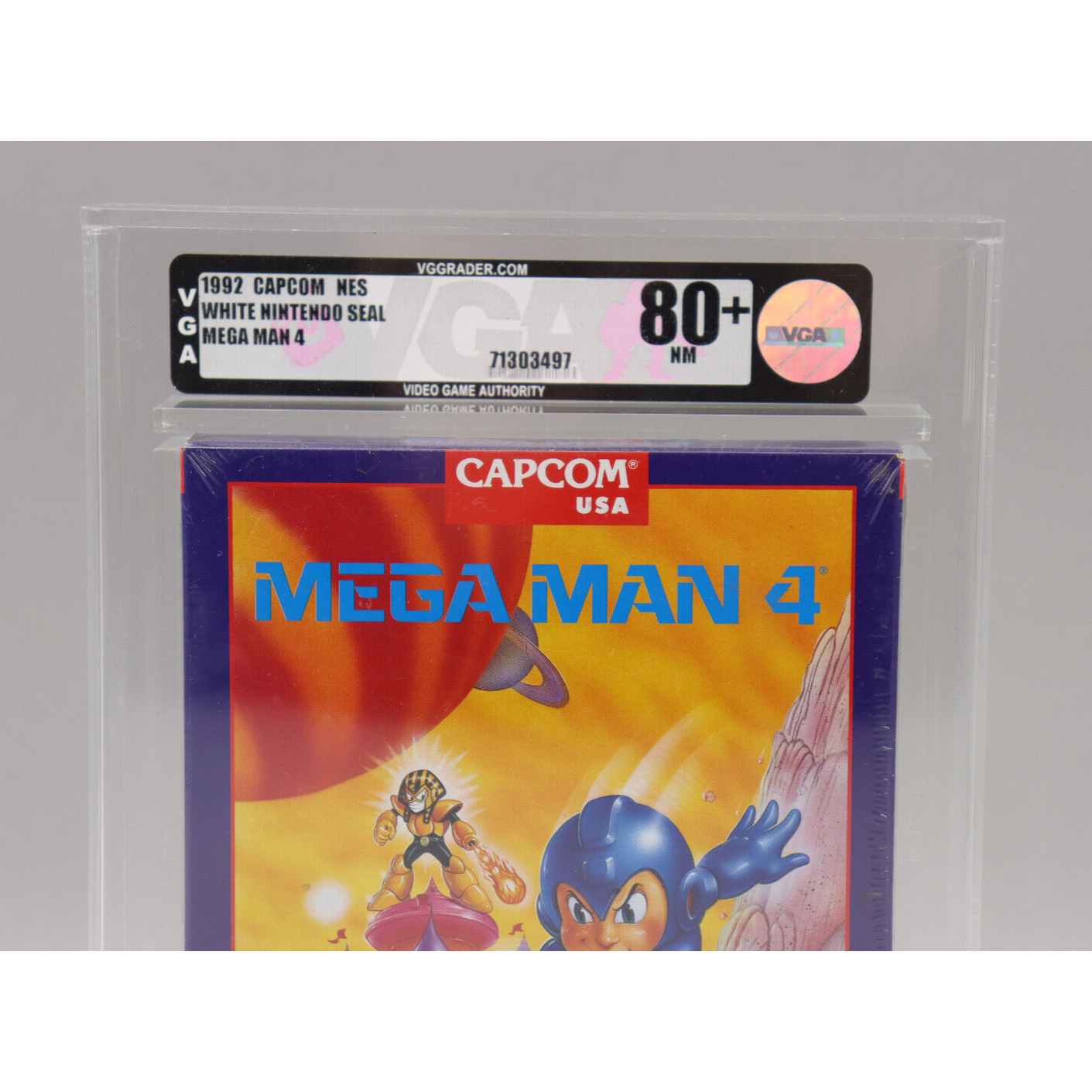 Mega Man 4 Nintendo NES 1992 Capcom New Factory Sealed H-Seam VGA Graded 80+ NM