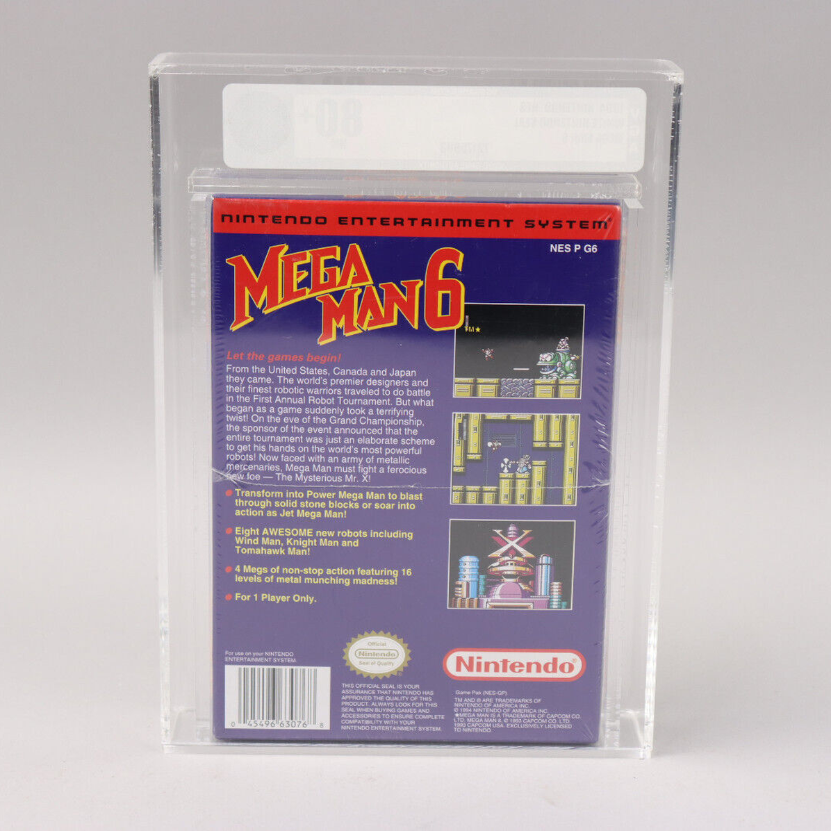 Mega Man 6 Nintendo NES 1994 Capcom New Factory Sealed VGA Graded 80+ NM