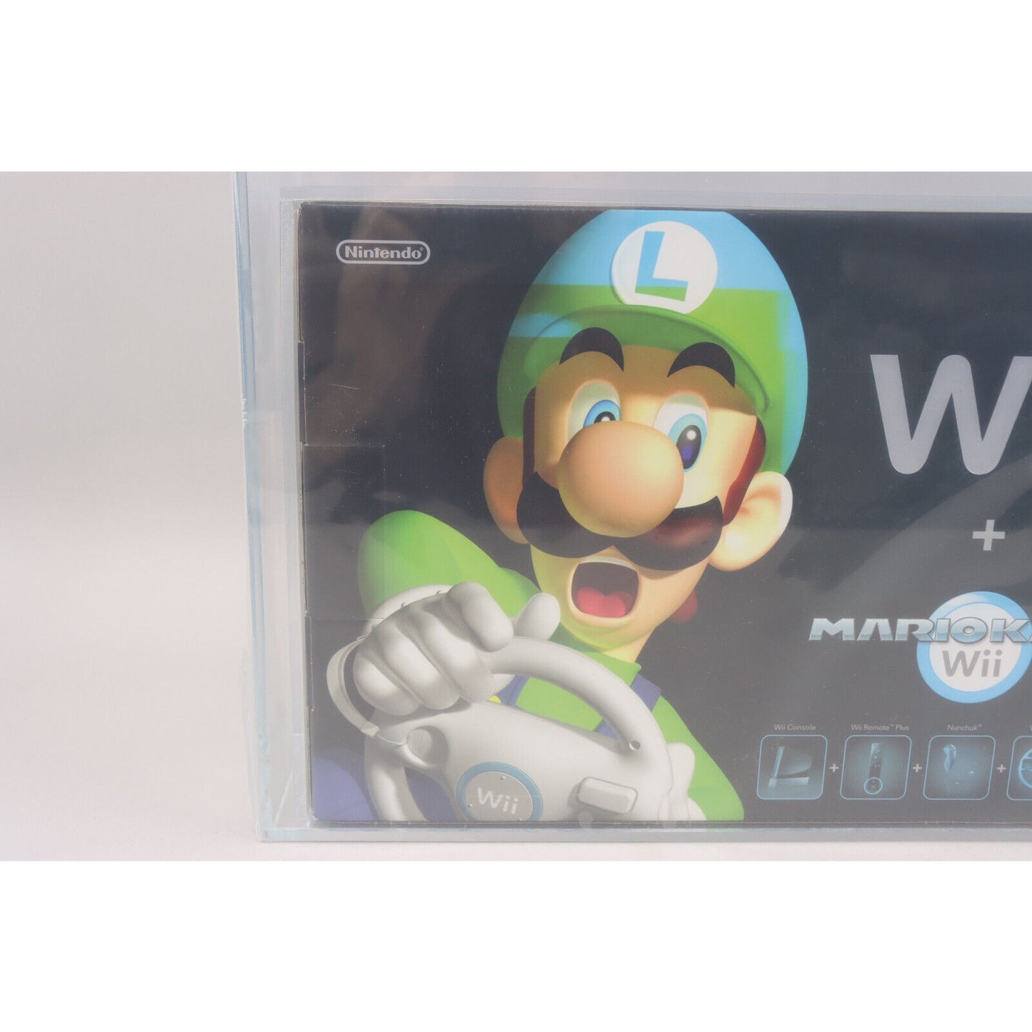 Brand New VGA Graded Black 2011 Nintendo Wii System Bundle w/Mario Kart Q70 EX+
